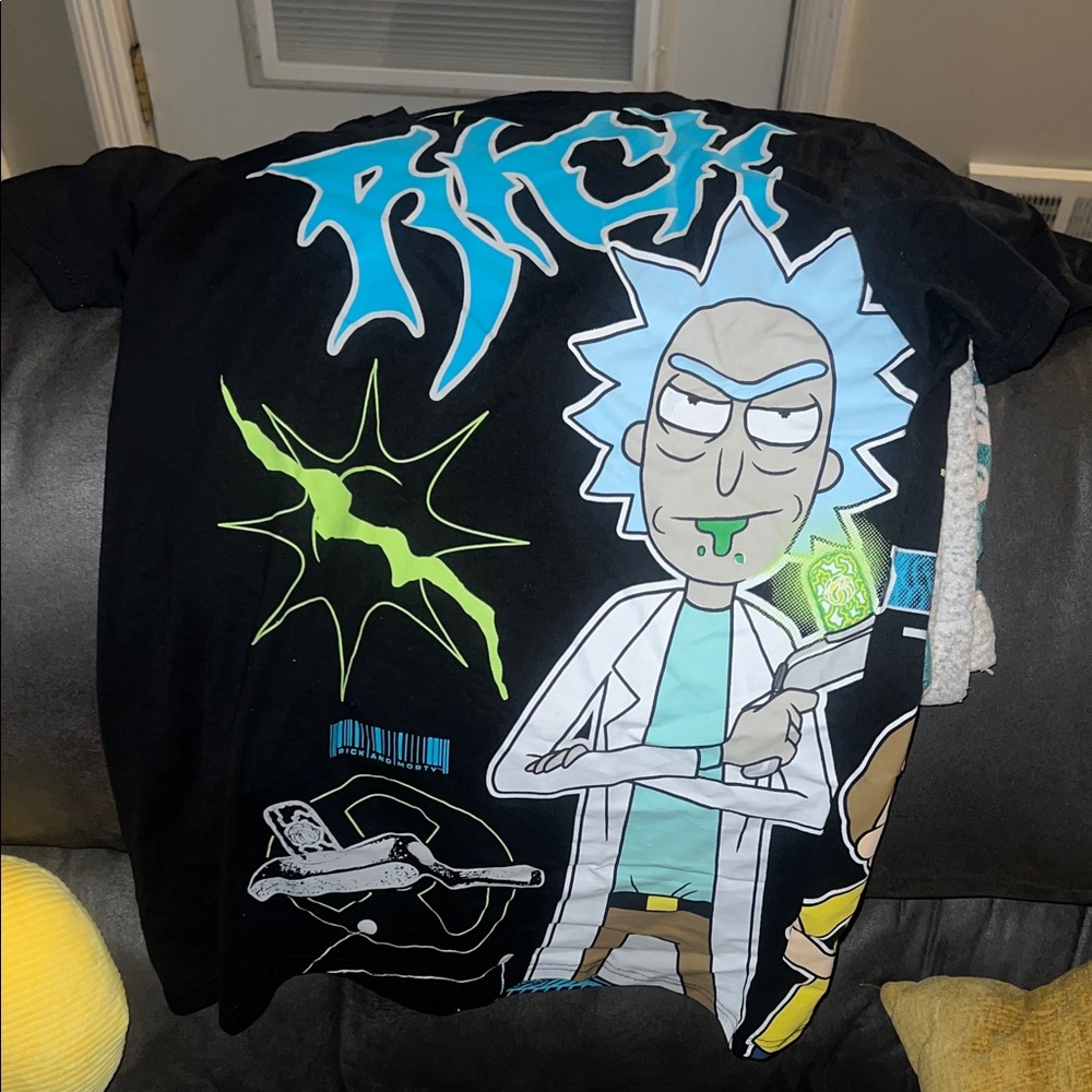 Freeze Black Tee with Blue and Green Graphic